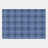 Groen, Roze, Blauw Tartan met kerstboom Inpakpapier Vel (Voorkant 3)