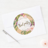 groen roze bloemblaadjes afstudeerfeest sticker (Envelop)