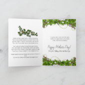 Groen roze bloemen Afbeelding Lijst toevoegen Foto Kaart (Binnen)