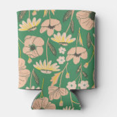  Groen Roze Bloemen Graduation Party Custom Blikjeskoeler (Achterkant)