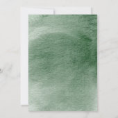 Groen Roze Bloemen Krans Paar Douche Kaart (Achterkant)