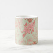 Groen Roze Bloemen Whimsical Y2K Lente & Zomer Koffiemok (Center)