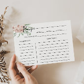 Groen roze blozen Vrijgezellenfeest Recipe Kaart