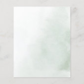 Groen roze blozen Vrijgezellenfeest Recipe Kaart (Achterkant)