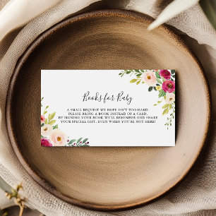 Groen Roze Blush Baby shower Boekaanvraag Informatiekaartje