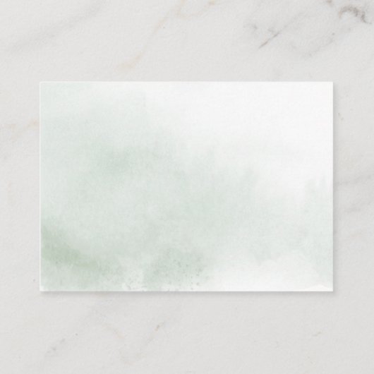 Groen Roze Blush Bloemachtig Trouwrecept Verzoek   Informatiekaartje (Achterkant)