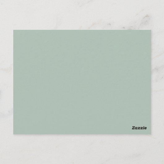 Groen Roze Blush Bloemen Bruiloft Advies Kaart (Achterkant)