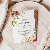 Groen Roze Blush Bloemen Nuestra Boda Bruiloft Kaart