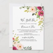 Groen Roze Blush Bloemen We doen nog steeds geloft Kaart (Voorkant)