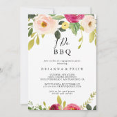 Groen Roze Blush Ik Doe BBQ Verlovingsfeest Kaart (Voorkant)