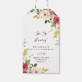 Groen Roze Blush Sip Hooray Vrijgezellenfeest Cadeaulabel (Voorkant)