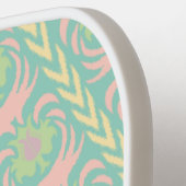 Groen roze Boho Floral Folk Pattern Personalized Pickleball Paddle (Links Detail)