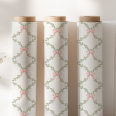 Groen Roze Bow Trellis Cadeaupapier