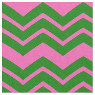 Groen Roze Chevron Zigzag Ontwerp Stof