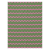 Groen Roze Chevron Zigzag Ontwerp  Tafelkleed (Voorkant)