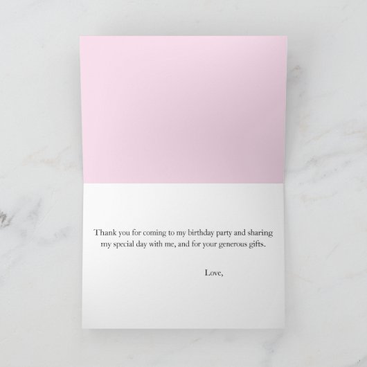 Groen Roze Cupcake Polka Dots Verjaardag Dank u Kaart (Binnen)