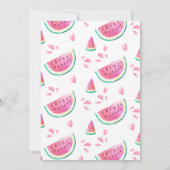 Groen Roze Een In Een Meloen 1e Verjaardag Kaart (Achterkant)