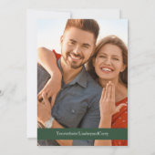 Groen Roze en Gouden Blad Bruiloft Save the Date Kaart (Achterkant)