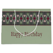 Groen Roze en Grijs Groot Cadeauzakje (Voorkant)