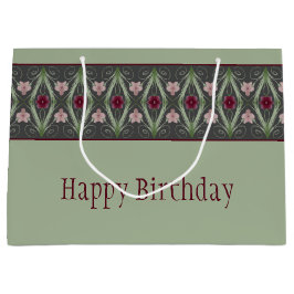 Groen Roze en Grijs Groot Cadeauzakje