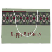 Groen Roze en Grijs Groot Cadeauzakje (Achterkant)