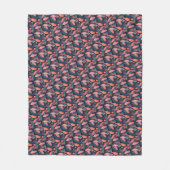 Groen, Roze, en het Patroon van de Koraalveer Voor Fleece Deken (Voorkant)
