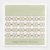 Groen roze en wit servet (Voorkant)