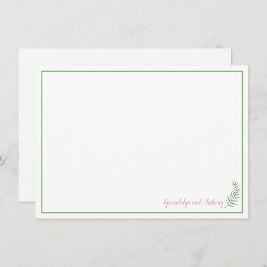 Groen, Roze en Witte Vruchten Aangepast Kaart (Voorkant / Achterkant)