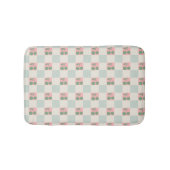 Groen Roze Esthetische Kersen Geruite Y2K Patroon Badmat (Voorkant)