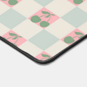Groen Roze Esthetische Kersen Geruite Y2K Patroon Bureaumat (Hoek)