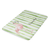 Groen roze flamingo badmat (Gekanteld)