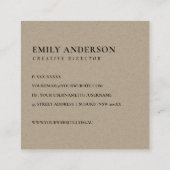 GROEN ROZE GEBLADERTE WATERVERF KRANS PROFESSIONAL VIERKANTE VISITEKAARTJE (Achterkant)