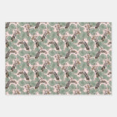 Groen & Roze Giraffe Safari Wrapping Paper Set (Voorkant)
