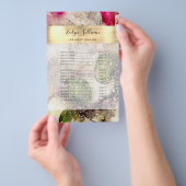 Groen Roze Glitter Waterverf prijslijst Flyer (Hand)