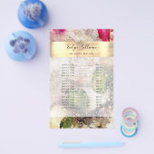 Groen Roze Glitter Waterverf prijslijst Flyer (Enkel)