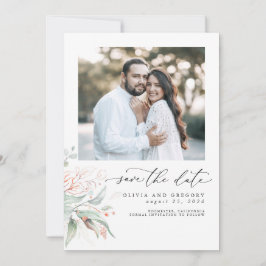 Groen roze goud laat Boho de datum foto opslaan Save The Date