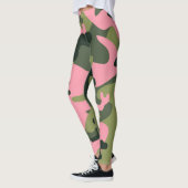 Groen & Roze Leger Camo Camouflage Leggings (Links)