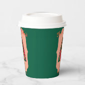 Groen/Roze Mehndi Papieren Bekers (Links)