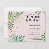 Groen Roze Moderne Bruiloft (Voorkant)