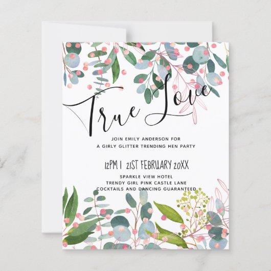 Groen Roze Moderne Bruiloft (Voorkant)