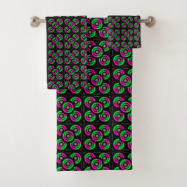 Groen & Roze Neon Bad Handdoek