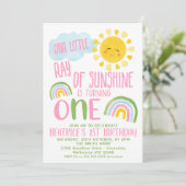 Groen Roze Onze Kleine Straal van Zonneschijn 1e V Kaart (Staand voorkant)