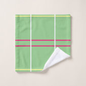 Groen Roze Paars Geel Strepen Bad Handdoek (Wasdoekje)
