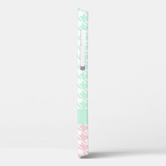 Groen roze pastel naam Houndstooth Pattern Modern Case-Mate iPhone Case (Achterkant / Links)