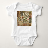 Groen Roze Patchwork Quilt Rustiek Boho Romper (Voorkant)