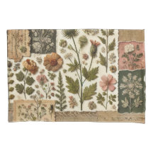 Groen Roze Patchwork Quilt Rustieke  Bloemen