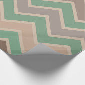 Groen Roze Perzik Chevron Cadeaupapier (Hoek)