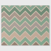 Groen Roze Perzik Chevron Cadeaupapier (Vlak)