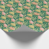 Groen, roze, perzikkleurig en geel verpakkingspapi cadeaupapier (Hoek)