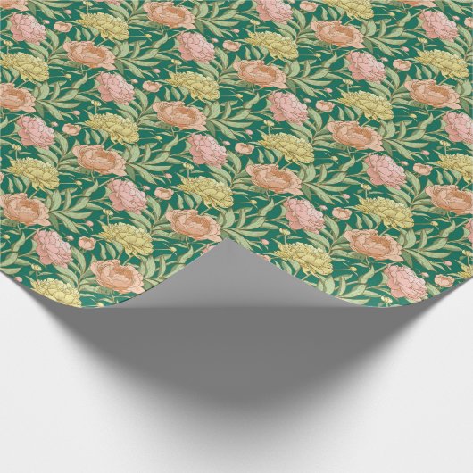 Groen, roze, perzikkleurig en geel verpakkingspapi cadeaupapier (Hoek)